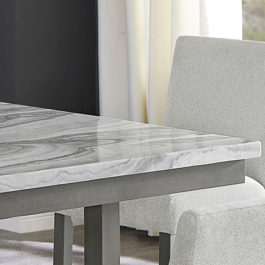 Selena Gray 60" 5-Piece Rectangular Counter Height Dining Set