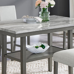 Selena Gray 60" 7-Piece Counter Height Dining Set