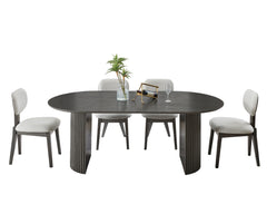 Valencia Gray 80" 5-Piece Oval Dining Set
