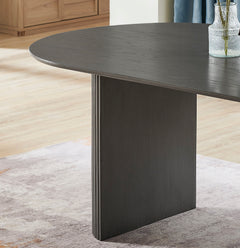 Valencia Gray 80" Oval Dining Table