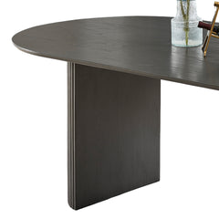 Valencia Gray 80" 7-Piece Oval Dining Set with Barrel Chairs