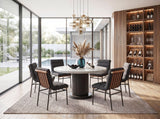 Valencia White/Dark Gray 54" 7-Piece Round Dining Set