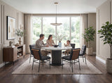 Valencia White/Dark Gray 54" 7-Piece Round Dining Set