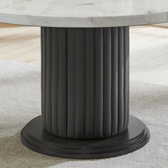 Valencia White/Gray 54" 7-Piece Round Dining Set