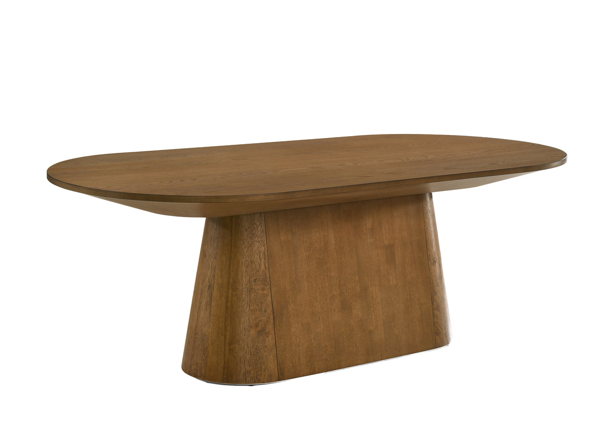 Andrew Walnut 88" 7-Piece Oval Dining Set