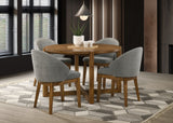 Andrew Walnut 47" 5-Piece Round Dining Set