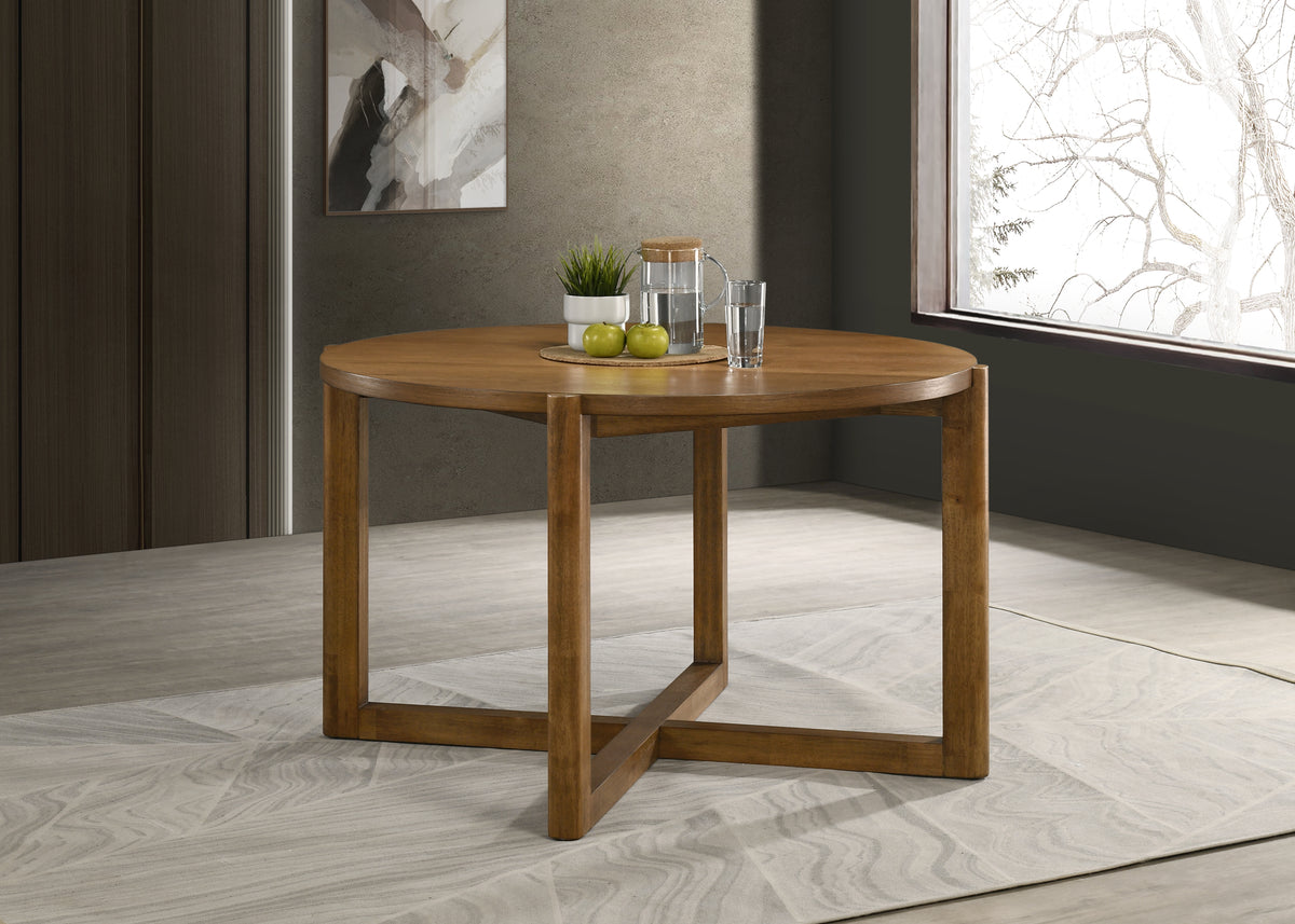 Andrew Walnut 47" Round Dining Table