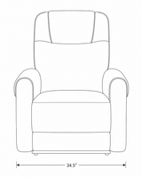 Ogden White Fabric Dual Power Reclining Chair