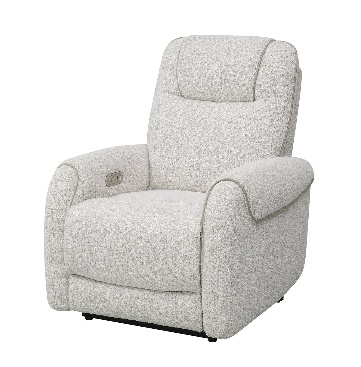 Ogden White Fabric Dual Power Reclining Chair