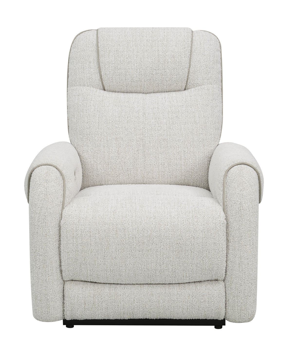 Ogden White Fabric Dual Power Reclining Chair