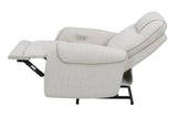 Ogden White Fabric Dual Power Reclining Chair