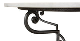 Maison Forge Ivory Iron And Marble Table