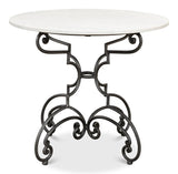 Maison Forge Ivory Iron And Marble Table