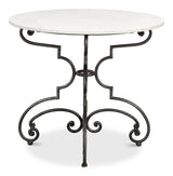 Maison Forge Ivory Iron And Marble Table
