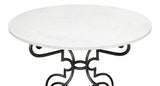 Maison Forge Ivory Iron And Marble Table