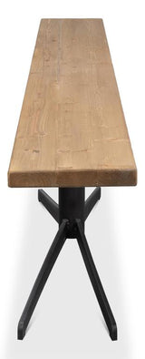 Architectural Lines Beige Wall Console Table