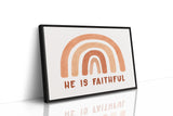 He Is Faithful Boho Rainbow