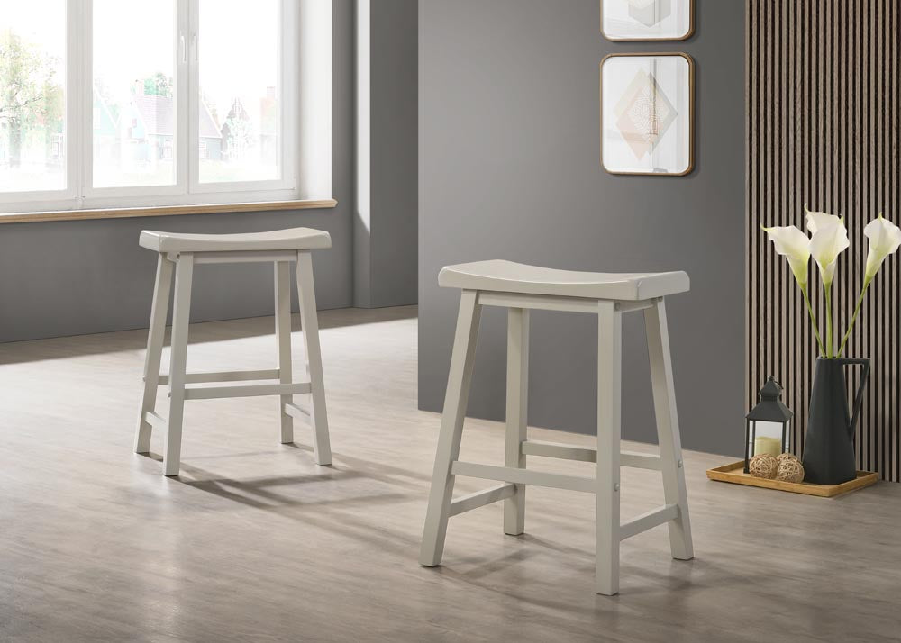 Alonzo Light Gray 17.5"W Backless Counter Height Stool (Set of 2)