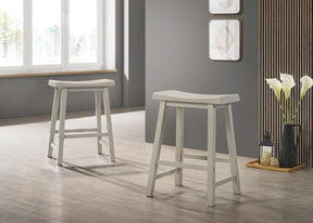 Alonzo Light Gray 17.5"W Backless Counter Height Stool (Set of 2)