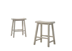 Alonzo Light Gray 17.5"W Backless Counter Height Stool (Set of 2)