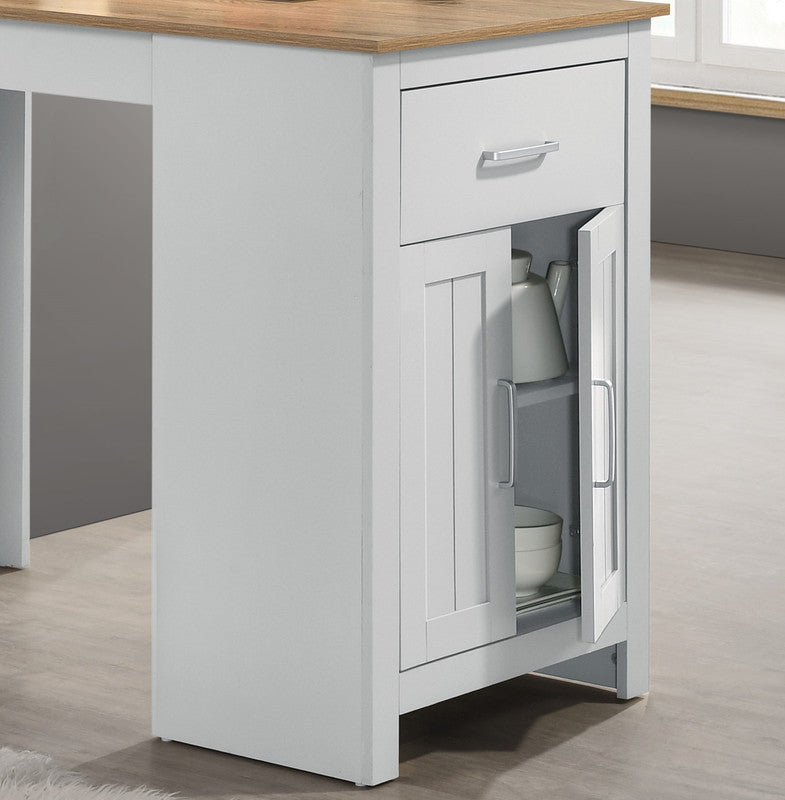 Alonzo Oak/White 47" Counter Height Table