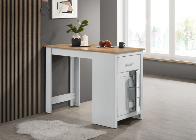 Alonzo Oak/White 47" Counter Height Table
