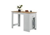 Alonzo Oak/White 47" Counter Height Table