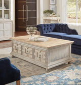 Base And Crown White Coffee Table