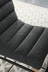 Lahni Dark Gray 18"W Boucle Fabric Counter Height Chair