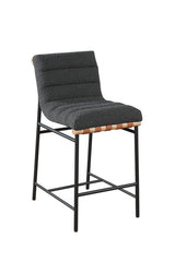 Lahni Dark Gray 18"W Boucle Fabric Counter Height Chair