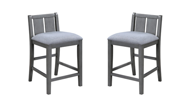 Graham Gray 20"W Fabric Counter Height Chair (Set of 2)
