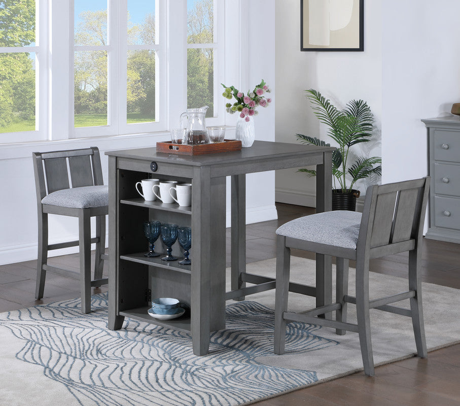 Graham Gray 36" 3-Piece Counter Height Dining Set