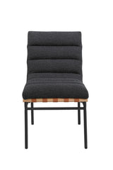 Lahni Black 19"W Boucle Fabric Dining Chair (Set of 2)