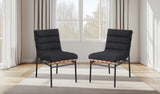 Lahni Black 19"W Boucle Fabric Dining Chair (Set of 2)