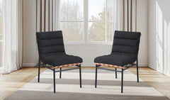 Lahni Black 19"W Boucle Fabric Dining Chair (Set of 2)