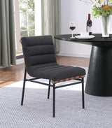 Lahni Dark Gray 19"W Boucle Fabric Dining Chair (Set of 2)
