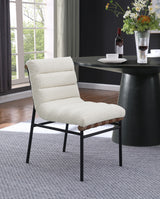 Lahni White 19"W Boucle Fabric Dining Chair (Set of 2)