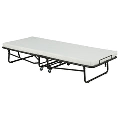 Massey Black Twin Folding Bed Frame With Memory Foam Mattress