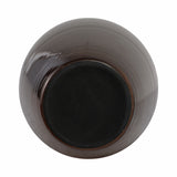Verdant Brown Small Glass Vase with Crown Top