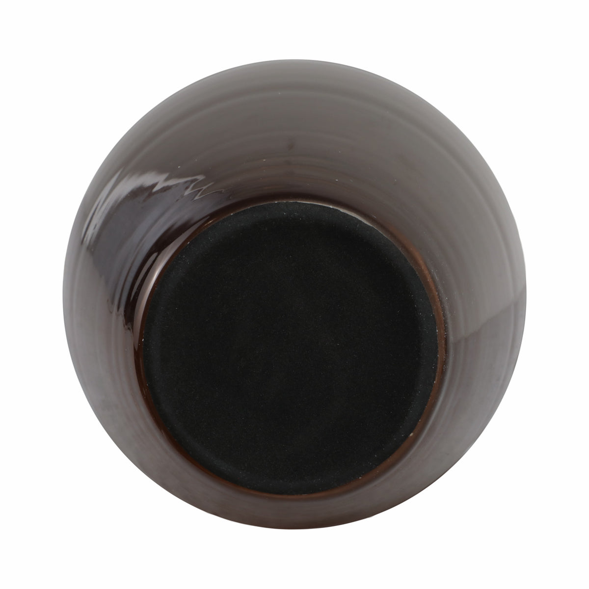 Verdant Brown Small Glass Vase with Crown Top