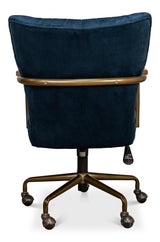 Brooks Blue Swivel Chair