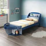 Neptune II Gray/Navy Twin Bed