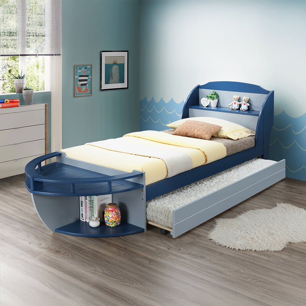 Neptune II Gray Trundle (Twin)-Optional