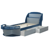 Neptune II Gray/Navy Twin Bed
