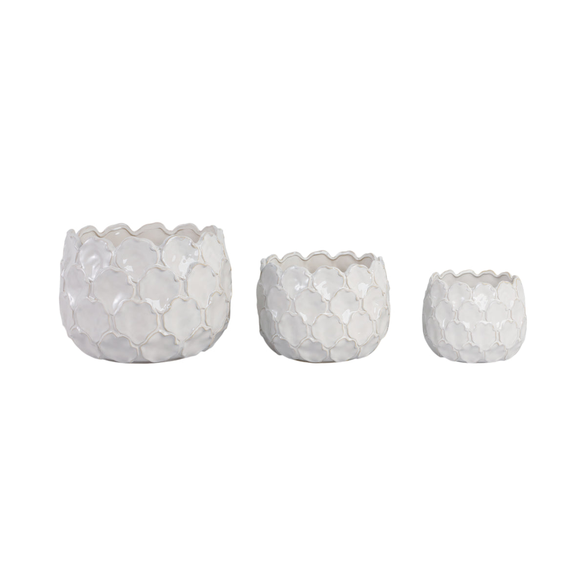 Hazenshaw White Planters (Set of 3)