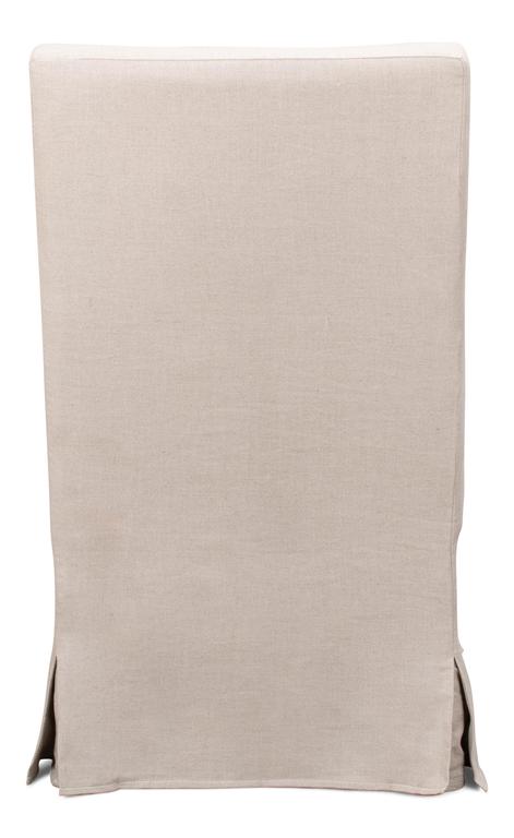 Boyce Beige Skirted Arm Chair