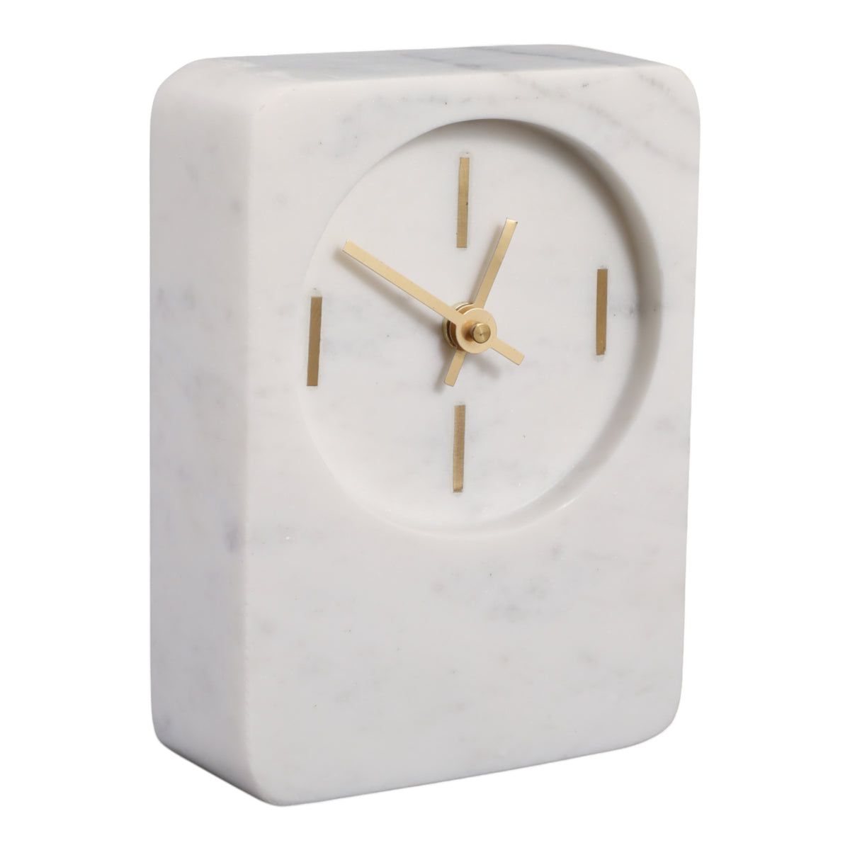 Glennrose White/Gold Small Clock