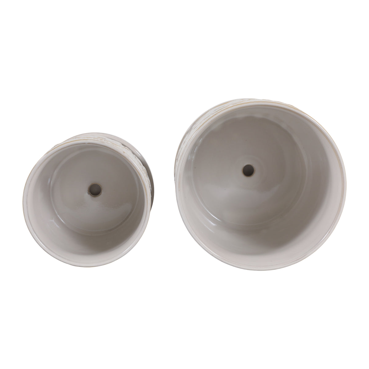 Hobartgate Ivory/White Planters (Set of 2)