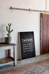 Yahweh Chalkboard Declaration