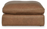 Emilia Caramel 3-Piece Sectional Sofa, 2-Piece Sectional Loveseat and Ottoman